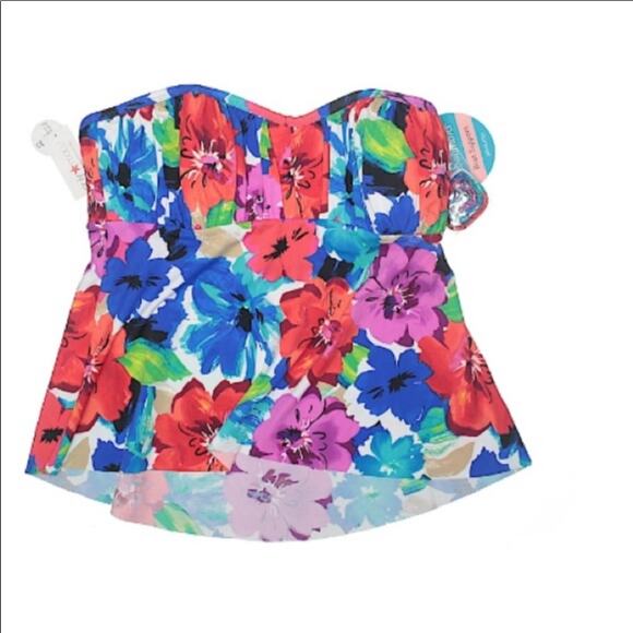 Swim Solutions Bust support Floral Print Top - Picture 5 of 7
